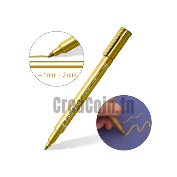 Marqueur Métallique Doré