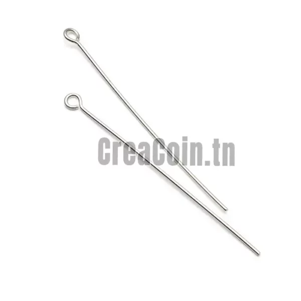 10g Tiges à tete Rond (Argent)