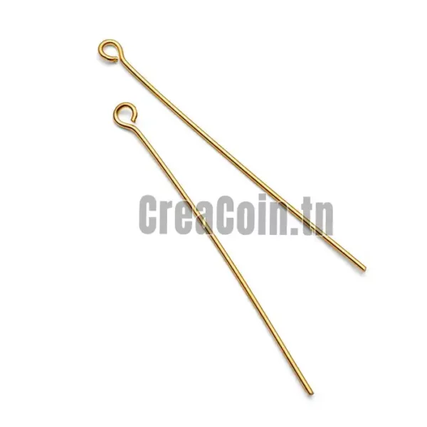 10g tiges à tete rond (Doré)